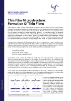 TN2021-02: Thin Film Microstructure: Formation Of Thin Films