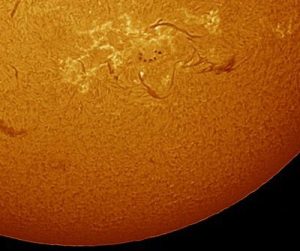 Image of the sun using a Solarscope